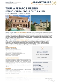 TOUR A URBINO E PESARO Capitale della Cultura  9 e 10 Marzo2024 - Auser  Ticino  Olona
