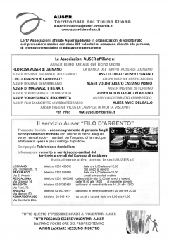 Servizi Auser "FILO D'ARGENTO" nel Comprensorio Ticino Olona - Auser  Ticino  Olona